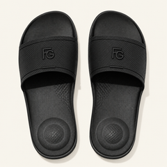 FitFlop Global FG-EQ3 all-black rubber slides, gallery view 3